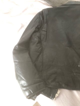 Chaqueta Cuero BLL Cremalleras Vintage Talla S