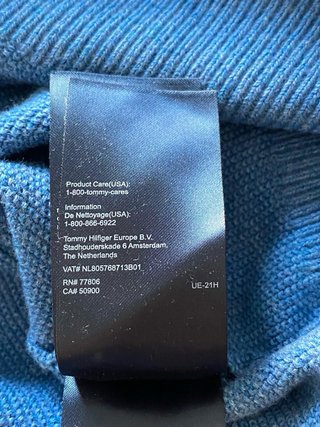Jersey Tommy Hilfiger Azul V-Neck