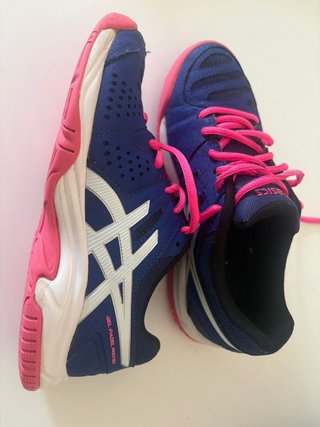Zapatillas Asics Azul y Rosa Talla 36