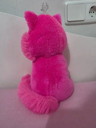 Peluche gato rosa