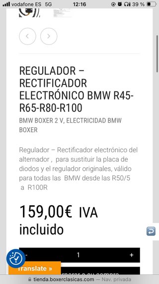 Regulador BMW R45 R65 R80 R90 R100