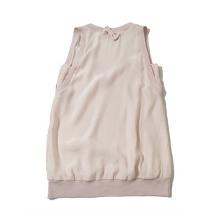 Schumacher / Top de seda rosa palo sin mangas XS