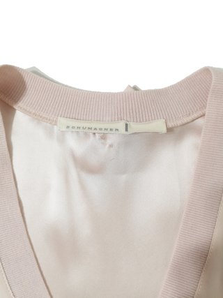 Schumacher / Top de seda rosa palo sin mangas XS