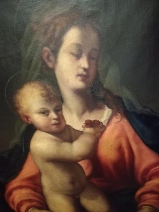 Maternità Madonna con Bambino Dipinto