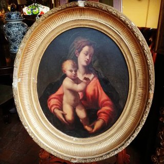 Maternità Madonna con Bambino Dipinto