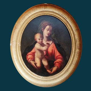 Maternità Madonna con Bambino Dipinto