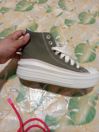 Converse All Star Platform Verdi e Rosa