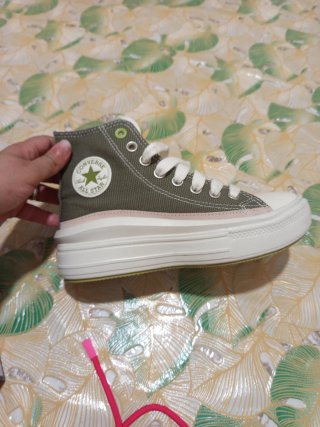 Converse All Star Platform Verdi e Rosa
