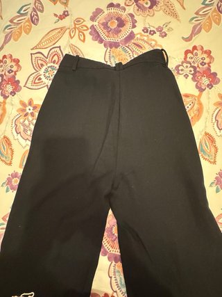 Pantalón Lino Bordado zara
