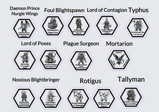 Tokens Deathguard / Guardia de la Muerte 11a Ed WH