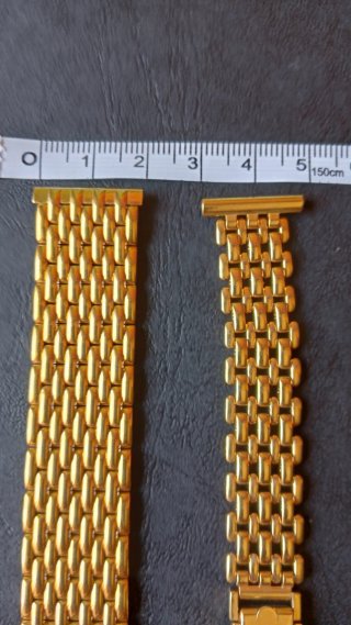 Dos armis, cadenas chapadas en oro para relojes
