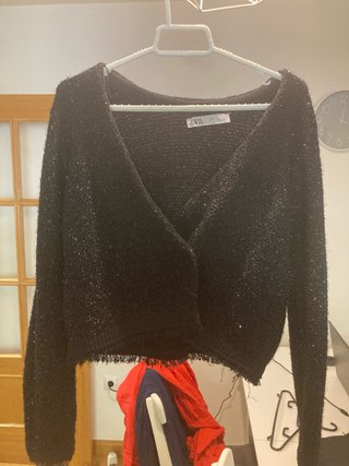 Chaqueta Zara negra brillante