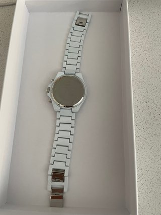 Reloj Mujer Blanco y Plateado
