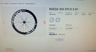 Juego Ruedas Carbono Zipp 303 XPLR S B1