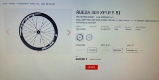 Juego Ruedas Carbono Zipp 303 XPLR S B1