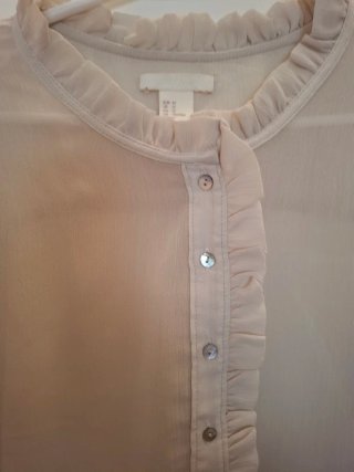 Blusa H&M manga larga beige Talla M