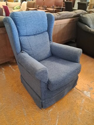 Butaca Balancín Giratoria Azul