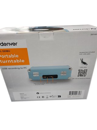 Tocadiscos Denver VPL-120BU Portátil USB