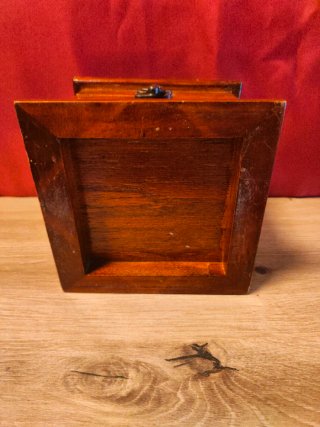 Antiguo Reloj Sobremesa Vintage Madera Basculante