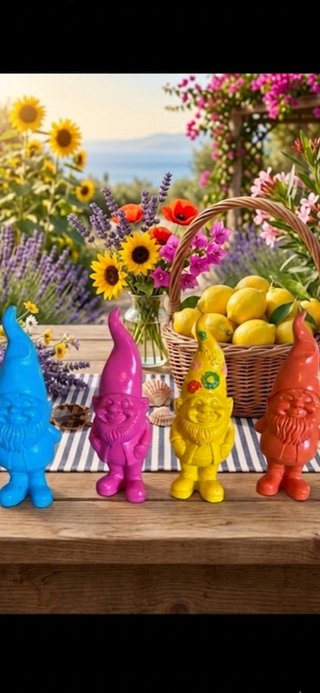 Set 4 Gnomi Decorativi