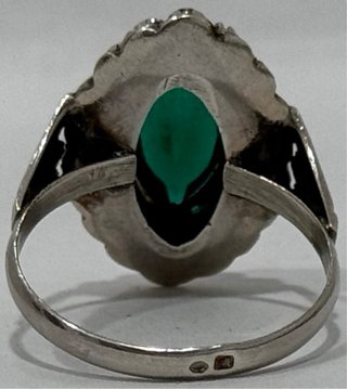 ANTIGUO ANILLO PLATA Y ORO PORTUGAL SIGLO XIX