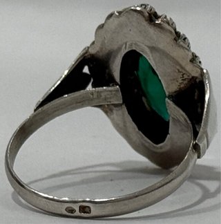 ANTIGUO ANILLO PLATA Y ORO PORTUGAL SIGLO XIX