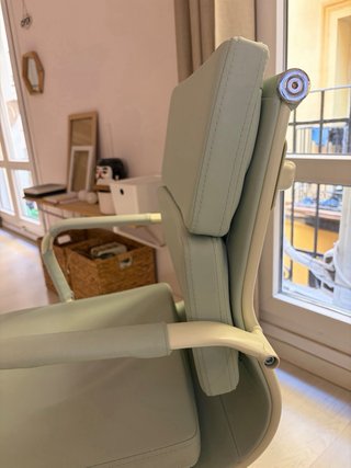 Silla de escritorio Sklum color verde y beige