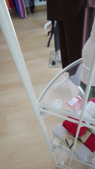 Estantería rinconera forja y cristal