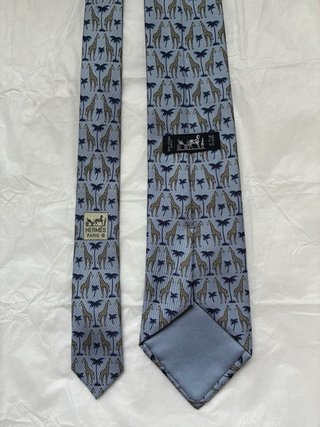 Lote 2 Corbatas Hermes Paris Jirafas