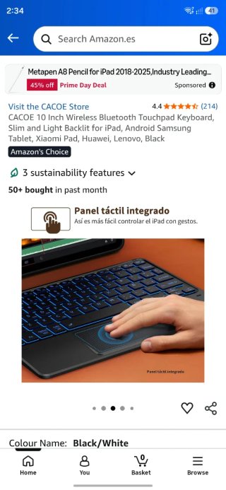 Teclado Bluetooth Negro