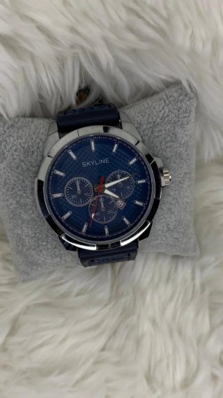 Reloj SKYLINE Hombre Azul y Plateado