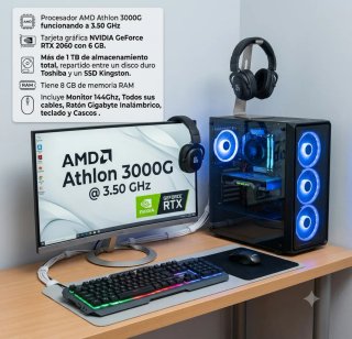 PC Gamer Completo AMD Athlon 3000G RTX 2060