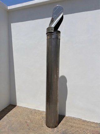 Tubo Extracción Inox 300mm x 2m + Sombrerete