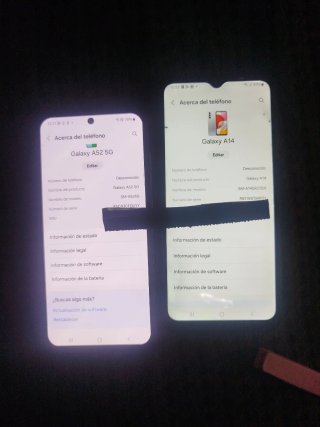 Un móviles Samsung negros y plateados