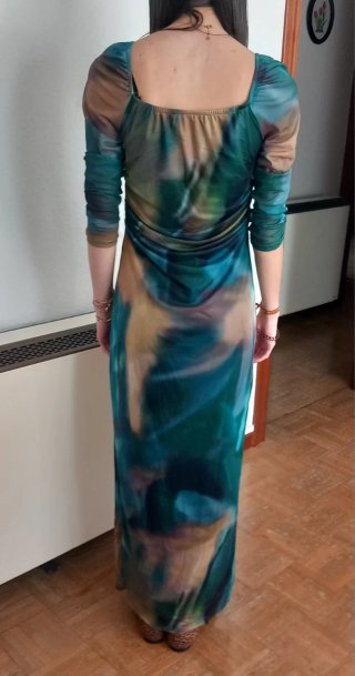 Vestido largo estampado M