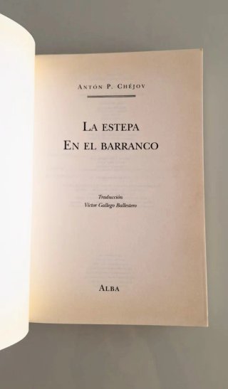 La estepa, En el barranco, Anton Chejov, Alba