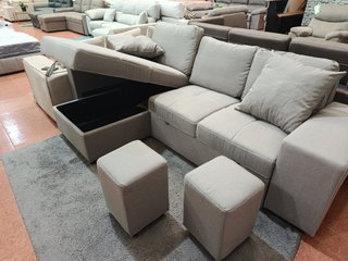 Sofá Cama Chaise Longue Gris 250cm