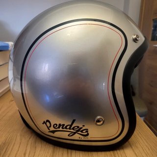 Casco Jet Plata, modelo Classic Pendejo XL