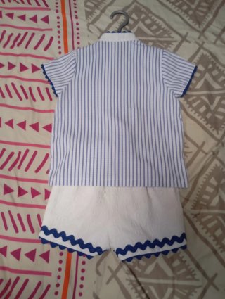 Conjunto ceremonia niño rayas y blanco