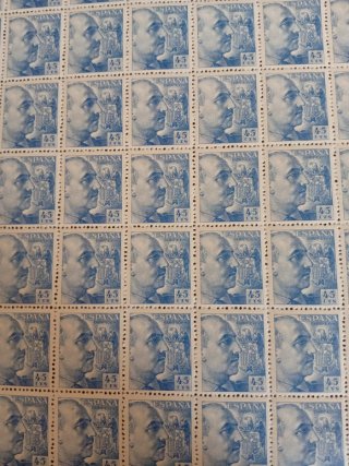 100 sellos Francisco Franco 45 céntimos