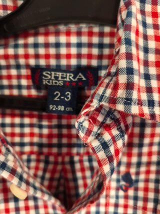 Camisa cuadros niño Sfera 2-3 años