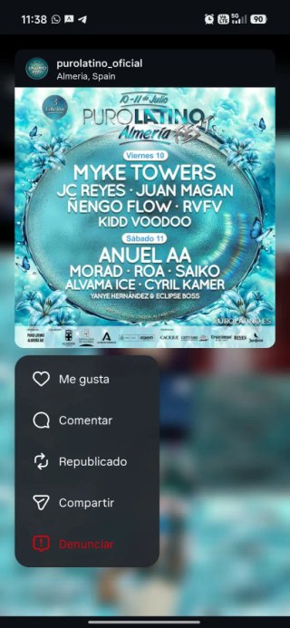 Cartel Puro Latino Almería 2026