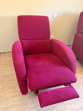 Sillones orejeros granate/morado