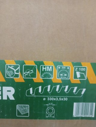 Disco para madera 330mm 100 dientes