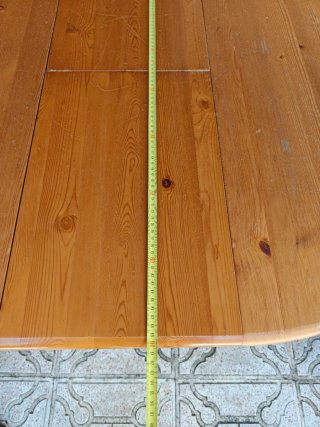 Mesa redonda extensible madera maciza