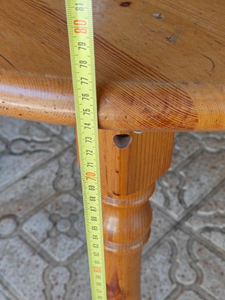 Mesa redonda extensible madera maciza