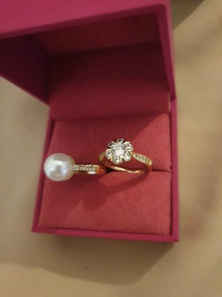 2 Anillos Chapados Oro 18k Talla 7