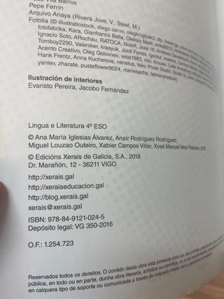 Lingua e literatura, 4 ESO