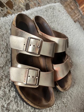 Sandalias Birkenstock Talla 42 Oro Rosa