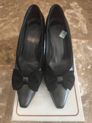 Zapatos Salón Balenciaga Negros con Lazo